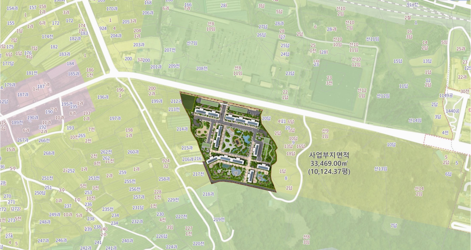 김천구미 에코포레 입지지도